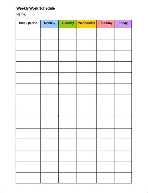 Daily Work Schedule Template   17+ Free Word, Excel, PDF ...