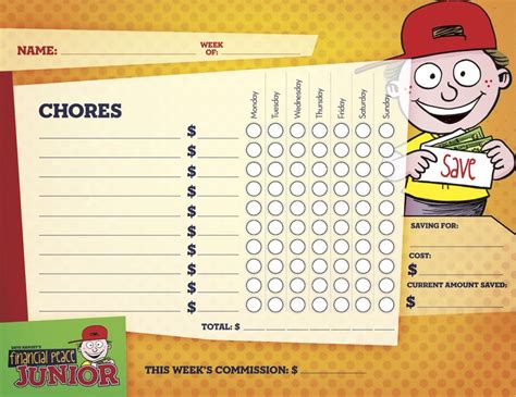 dave ramsey kids chore chart | For my Kensie | Pinterest