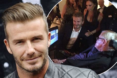 David Beckham meets Stephen Hawking with wife Victoria by ...
