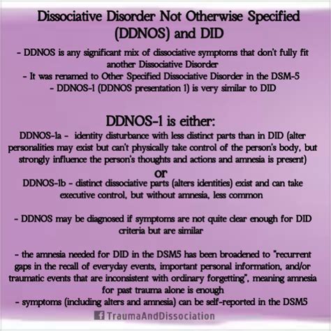 ddnos | Trauma and Dissociation