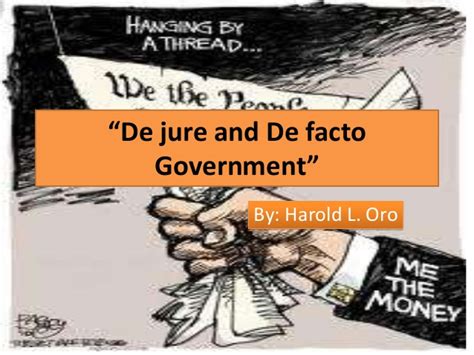 De jure and de facto government