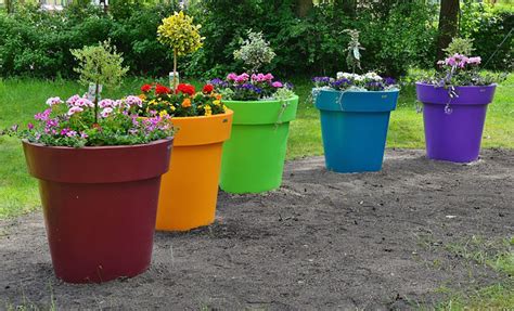 De la couleur avec les pots de fleurs et jardinières en ...