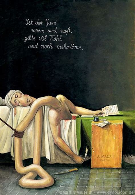 Death of Marat   after Jacques Louis David   Art cartoon ...