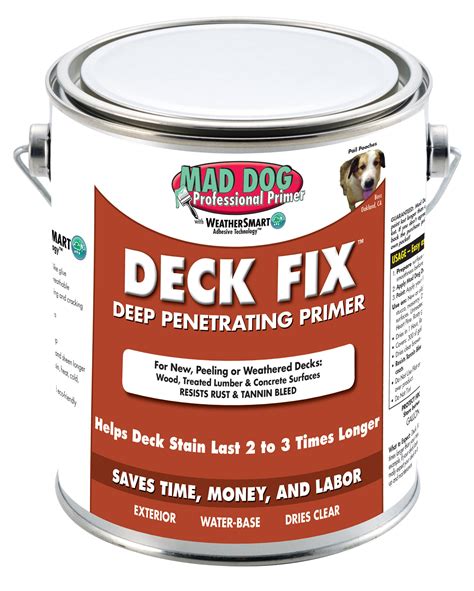 Deck Fix: Deep Penetrating Primer   Mad Dog Paint Products