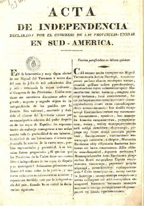 Declaración de independencia de la Argentina   Wikipedia ...