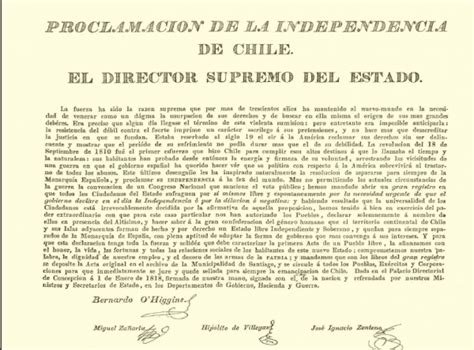Declaración de la independencia de Chile   WikicharliE