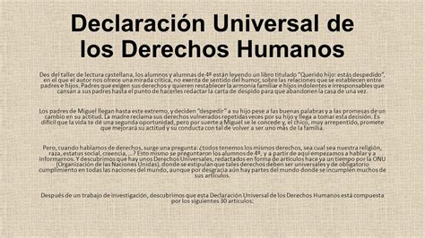 Declaración Universal de los Derechos Humanos   ppt descargar