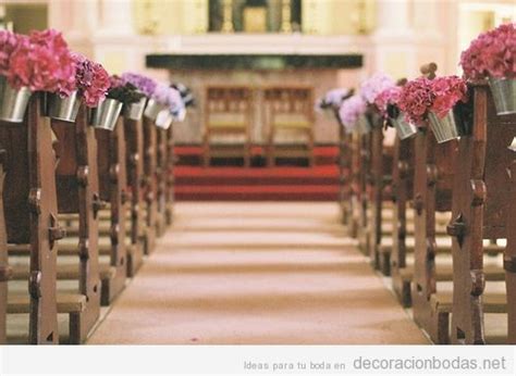 Decoración barata y bonita para bodas en iglesias ...