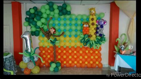 Decoración con globos  Fiesta infantil safari    YouTube