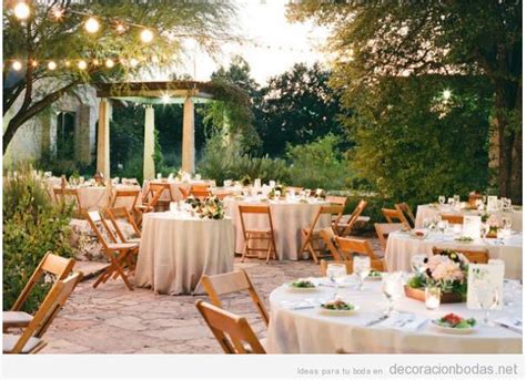 Decoración de boda en jardín, sencillo y elegante ...
