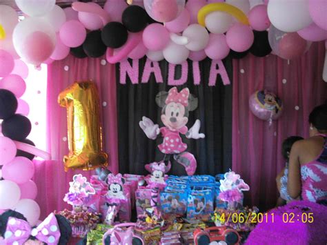 decoración de cumpleaños minie rosada | fiestas para niños ...