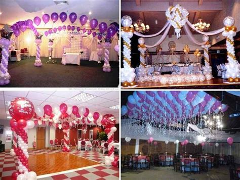 decoracion para fiestas de 15 años con globos y telas  4 ...