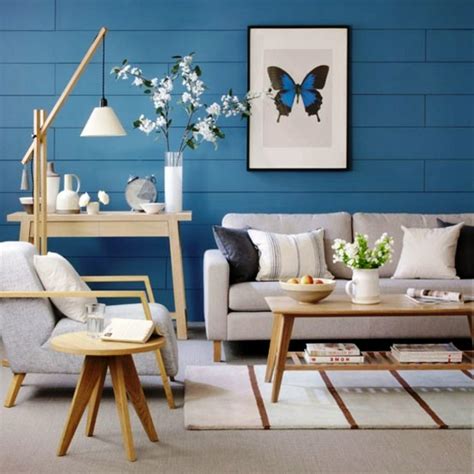 decoracion sala de estar azul caribe y blanco | Hoy LowCost