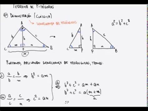 Demonstração do Teorema de Pitágoras   YouTube