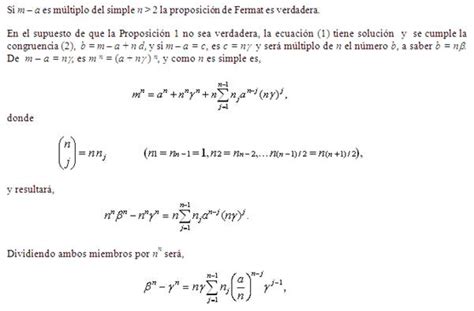 Demostración del teorema de Fermat para exponente simple ...