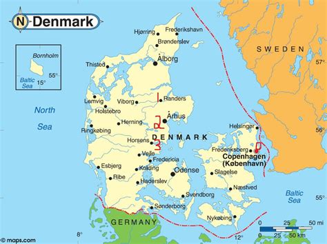 Denmark Map Jutland