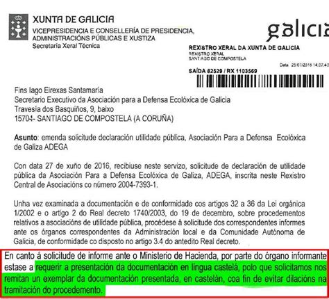 Denuncia á Xunta por pedir documentación en castelán para ...