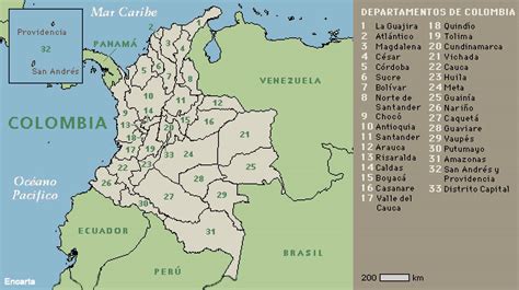 Departamentos de Colombia: Capitales   Departments of ...