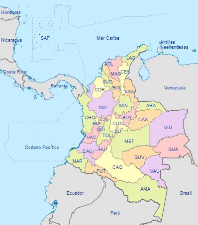 Departamentos Y Municipios De Colombia | geograf 237 a de ...