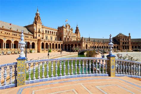 Der Plaza de Espana in Sevilla   Andalusien   Spanien
