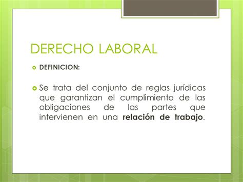 DERECHO LABORAL.   ppt video online descargar