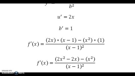 Derivada de un función f x =x^2/ x 1    YouTube
