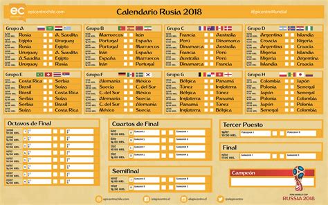 Descarga el calendario de la Copa del Mundo Rusia 2018 con ...