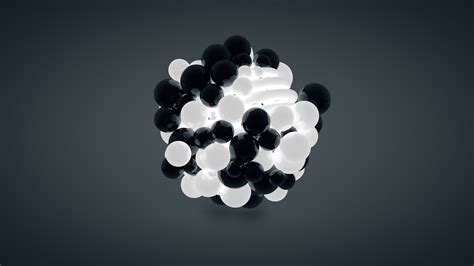 Descargar 3840x2160 Abstracto Blanco y Negro Esferas 4K ...