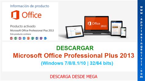 Descargar Microsoft Office Professional Plus 2013  32/64 bit