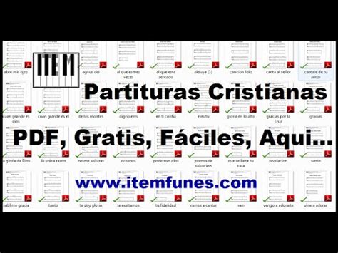 DESCARGAR PARTITURAS CRISTIANAS GRATIS FACILES  PDF  Piano ...