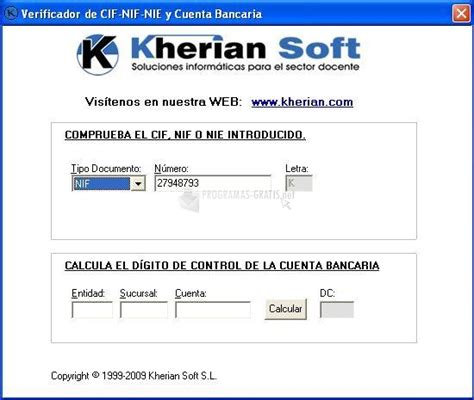 Descargar Verificador CIF NIF Kherian Gratis para Windows