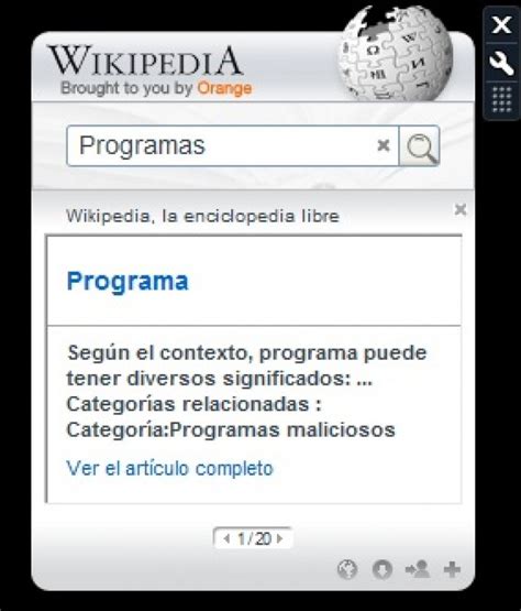 Descargar Wikipedia Gadget 1.0.0 Gratis Para Windows