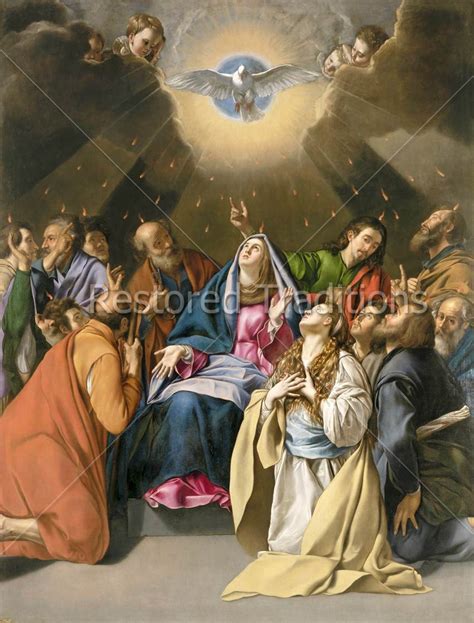 Descent of Holy Spirit at Pentecost | Catholic Stock Art ...