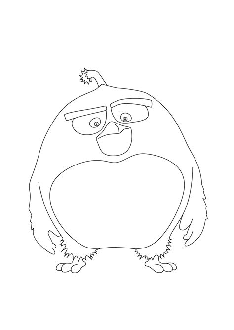 Desenho para colorir e imprimir Bomba | Angry Birds o Filme