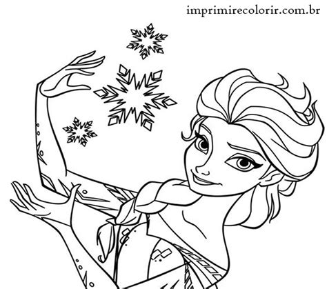 Desenhos de Pintar Imprimir e Colorir | Frozen Elsa