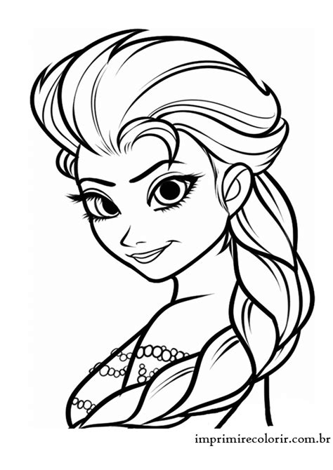 Desenhos de Pintar Imprimir e Colorir | Rainha Elsa