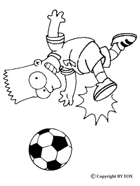 Desenhos para colorir de bart jogando futebol  pt ...