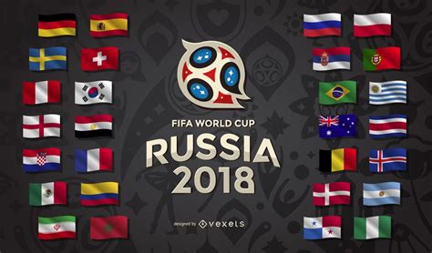 Design da Copa do Mundo da Rússia 2018 com o logotipo e ...