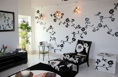 Design: Ikea wall stickers in Project Monochrome living ...