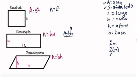 Despeje de formulas   cuadrado, rectángulo y paralelogramo ...