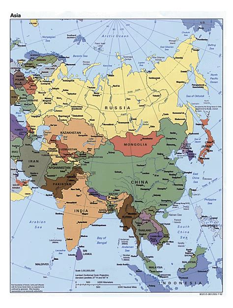 Detailed political map of Asia with all capitals. Asia ...