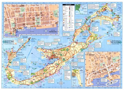 Detailed road and tourist map of Bermuda. Bermuda detailed ...