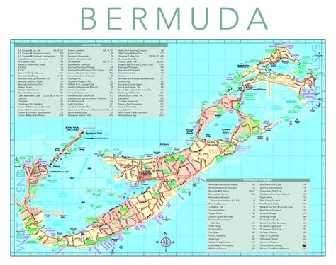 Detailed tourist map of Bermuda. Bermuda detailed tourist ...