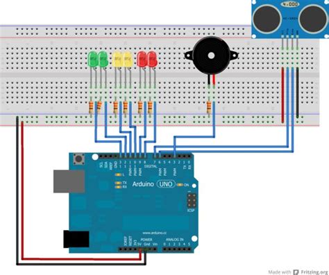 Detector de distancia de Arduino con zumbador y LED / Paso ...