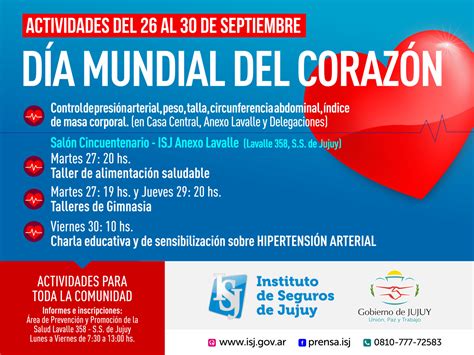 DÍA MUNDIAL DEL CORAZÓN | Instituto de Seguros de Jujuy