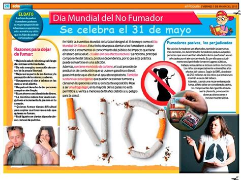Día Mundial del No Fumador se celebra el 31 de mayo ...
