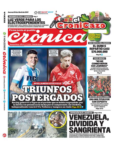 Diario Cronica del 20/04/2017 | Nexofin