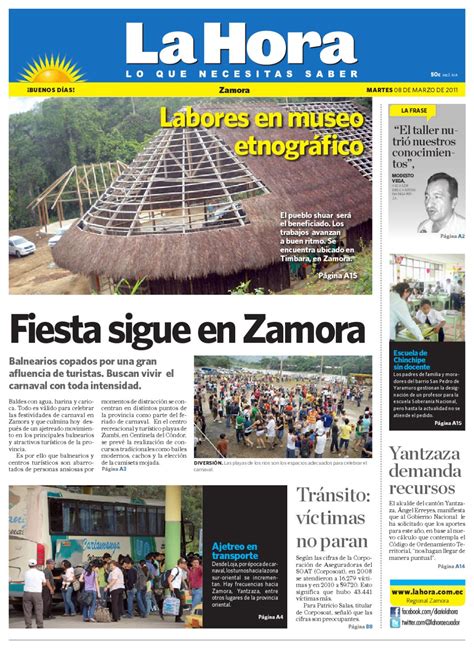 Diario La Hora Zamora 08 de Mar de 2011 by Diario La Hora ...