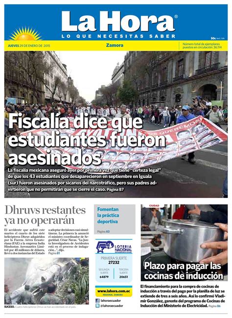 Diario La Hora Zamora 29 de Enero 2015 by Diario La Hora ...