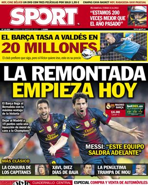 Diario sport   portada   2 de marzo 2013   Diarios deportivos